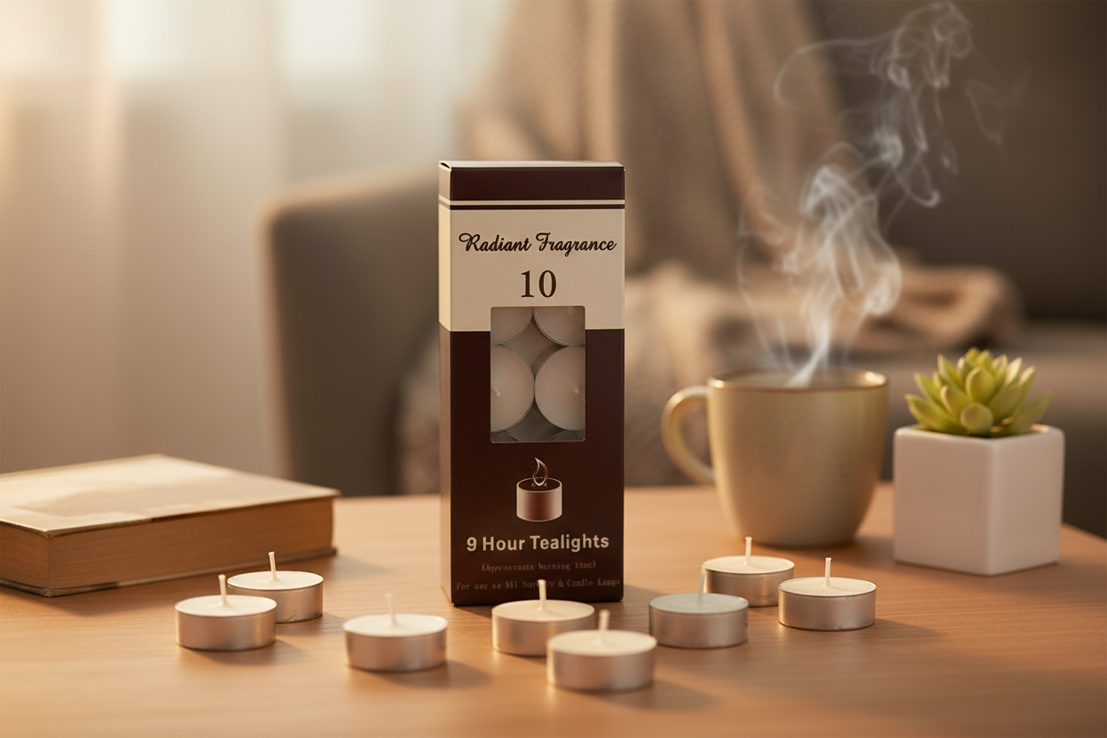 9 Hour Tealight Candles – Pkt of 10
